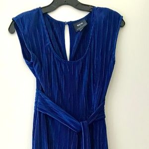 Maeve by Anthropologie shimmery blue jumpsuit
